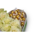 Květinový box s bílou čokoládou